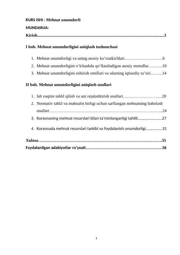 Mehnat unumdorli