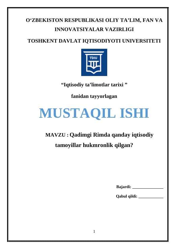 Qadimgi Rimda qanday iqtisodiy tamoyillar hukmronlik qilgan?