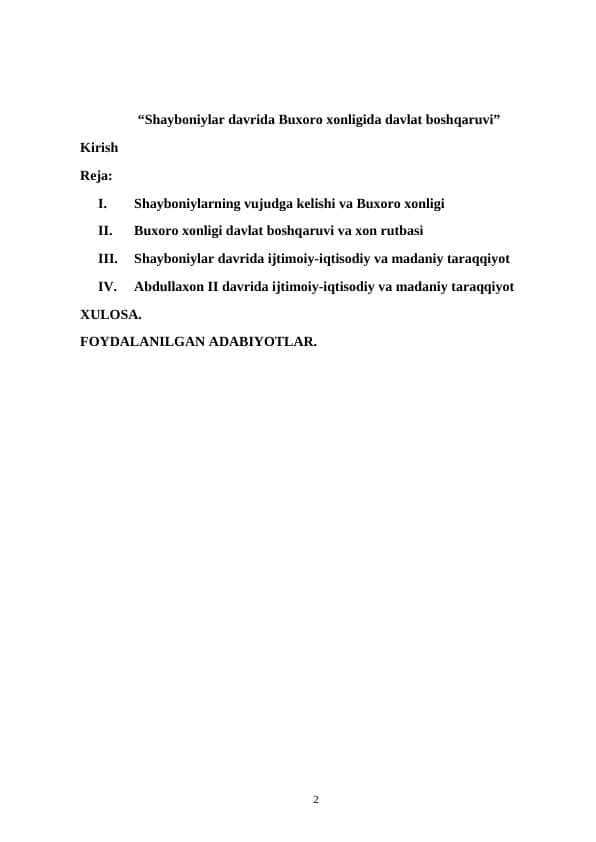 Shayboniylar davrida Buxoro xonligi (1).docx
