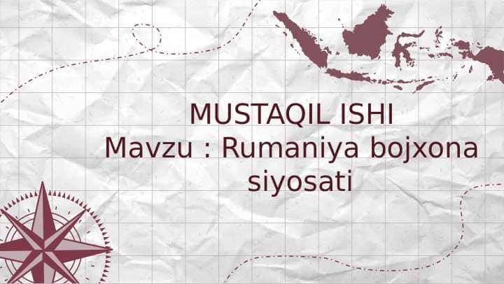 Rumaniya bojxona siyosati