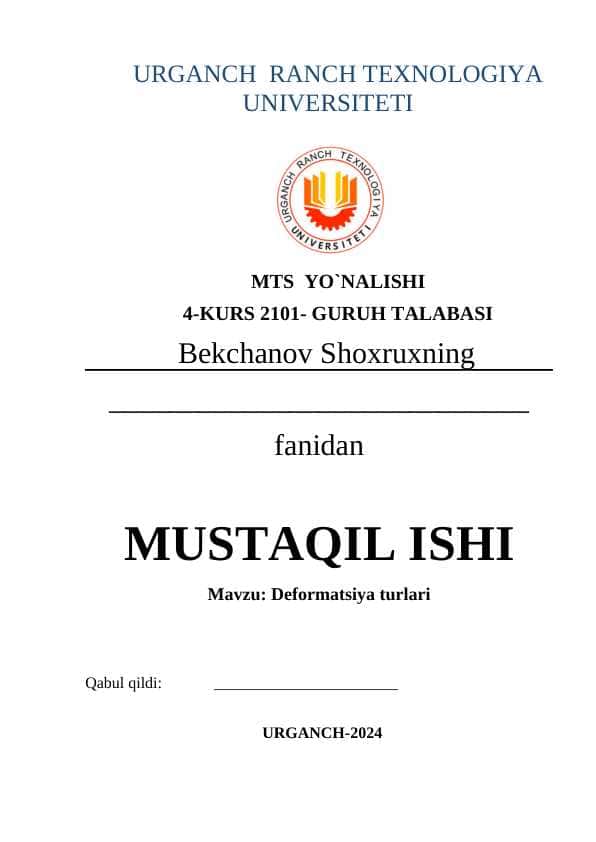 Deformatsiya turlari