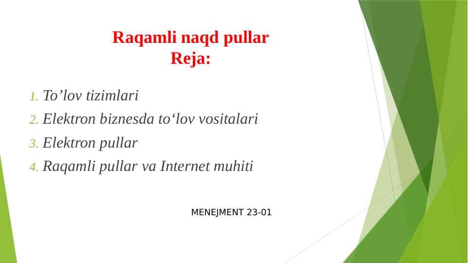 Raqamli naqd pullar