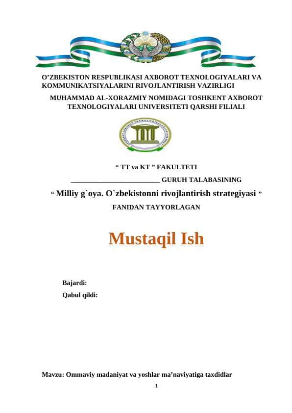 Ommaviy madaniyat va yoshlar ma’naviyatiga taxdidlar