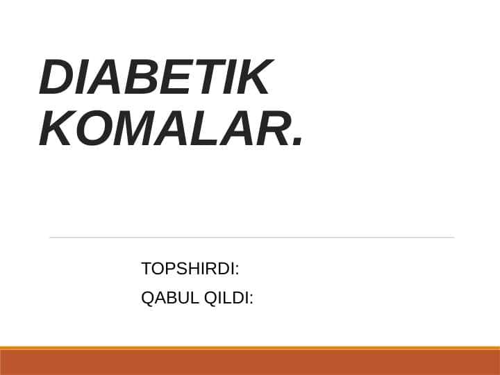 Diabetik Koma ppt