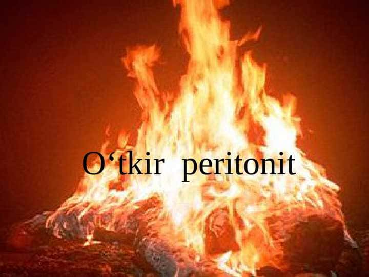 O'tkir peritonit ppt