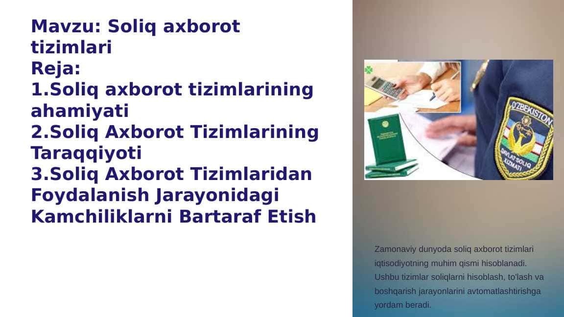 Soliq axborot tizimlari
