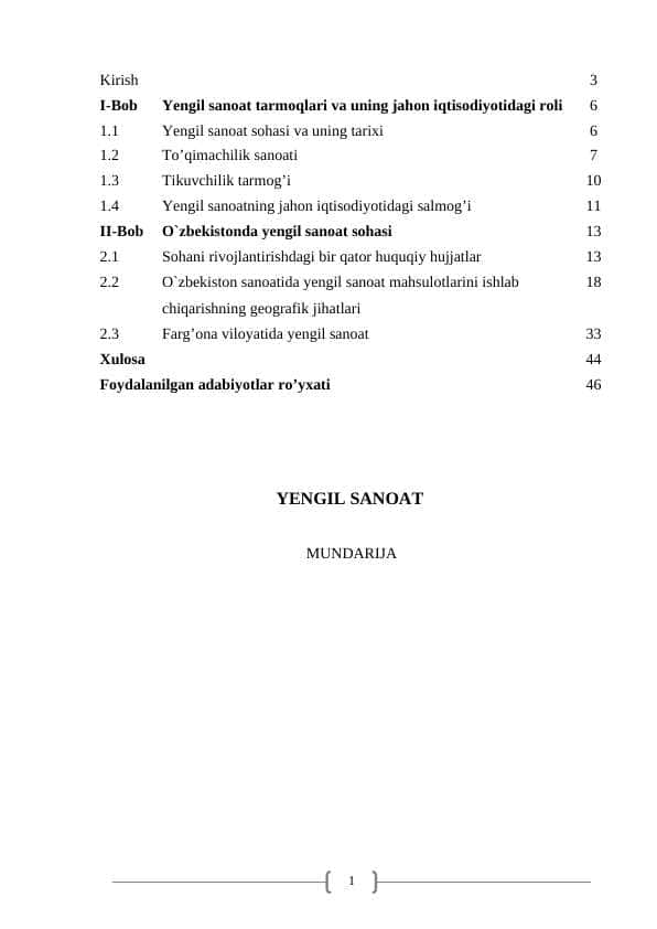 YENGIL SANOAT