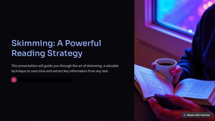 Skimming: A Powerful Reading Strategy