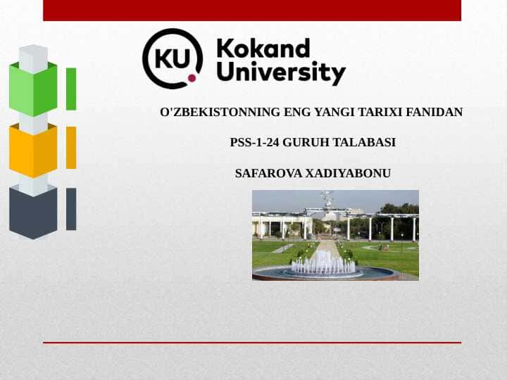 O'zbekistonning eng yangi tarixi