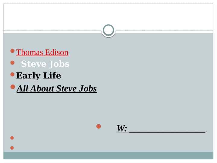 Thomas Edison Steve Jobs Early Life All About Steve Jobs