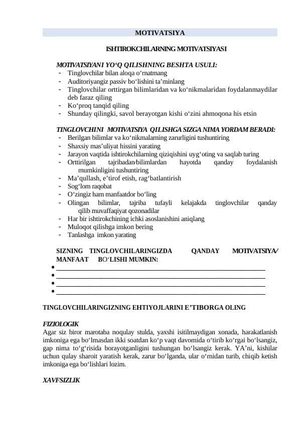 Motivatsiya