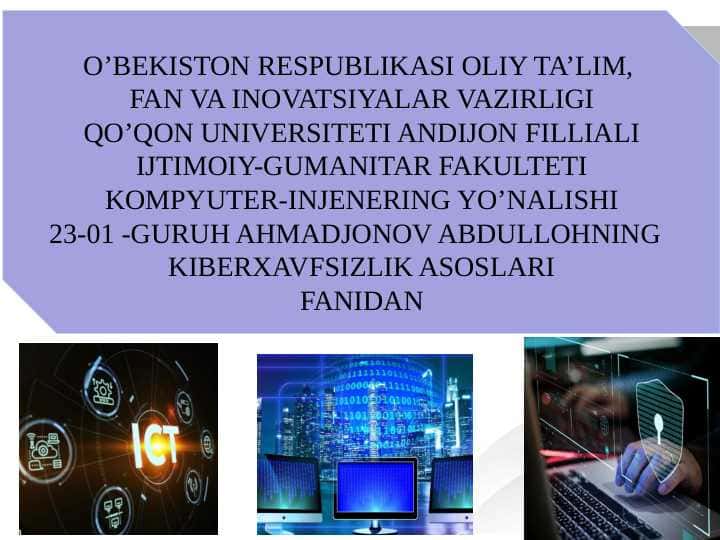 Axborot-kommunikasiya texnologiyalari