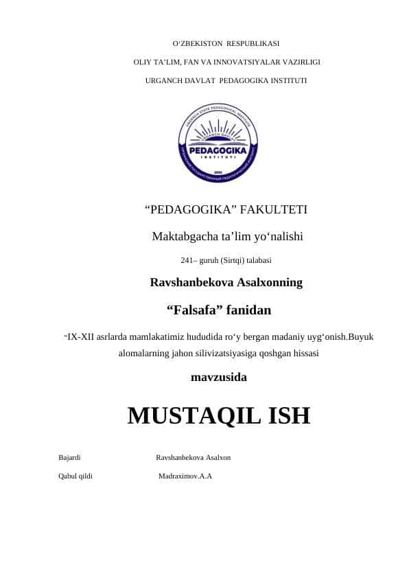 Muammo va uning tafakkur jarayonidagi tutgan oʻrni. Mantiq ilmi shakllanishida Aristotelning oʻrni