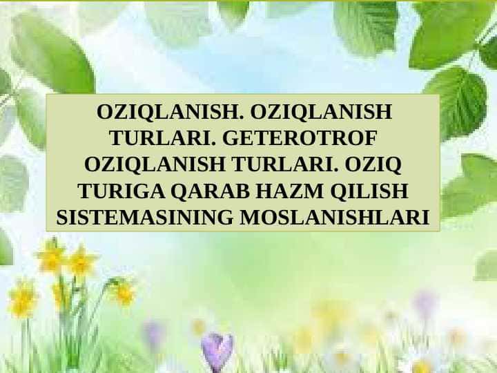 OZIQLANISH