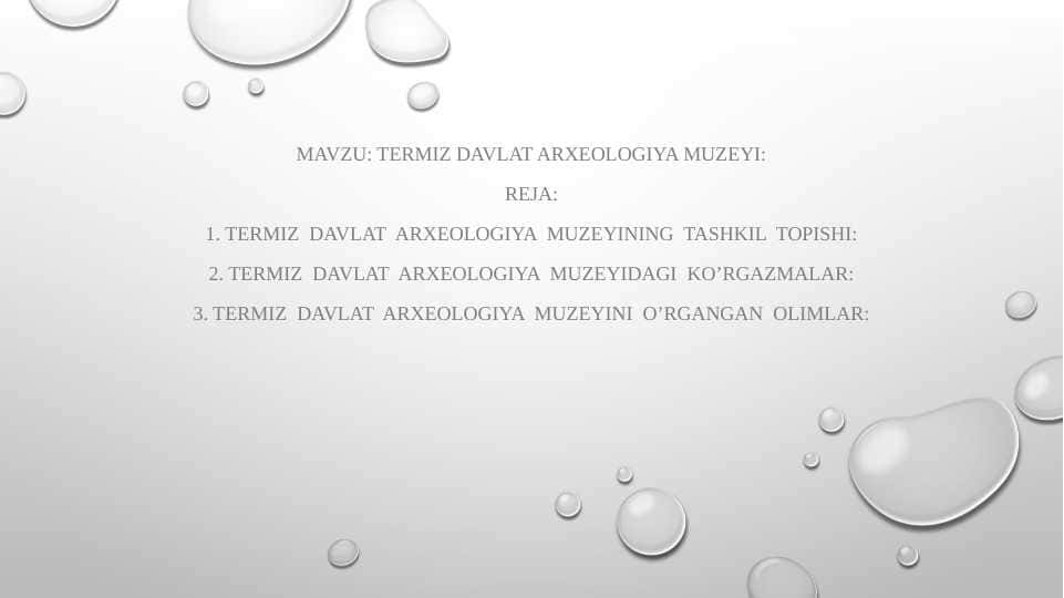 Termiz davlat Arxeologiya muzeyi