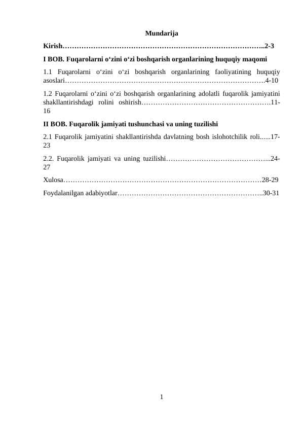 O'zini o'zi boshqarish organlari