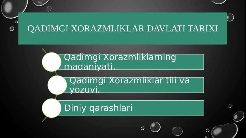 Qadimgi Xorazmliklar davlati tarixi