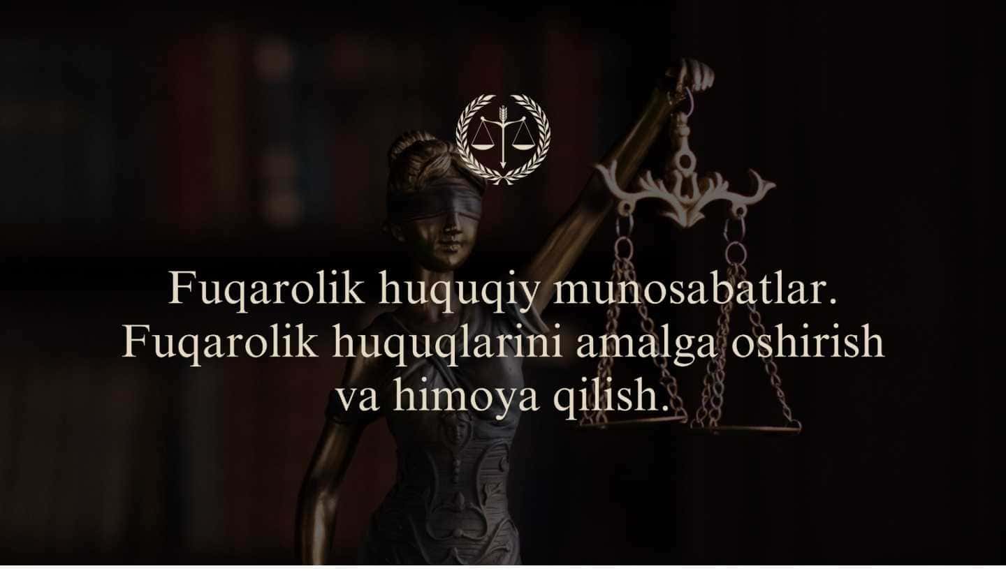 Fuqarolik huquqiy munosabatlar