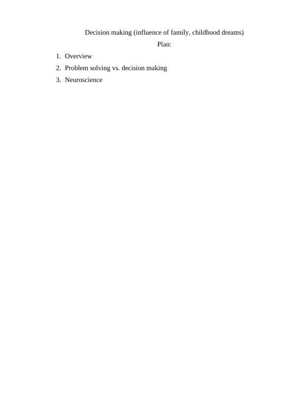 Decision making