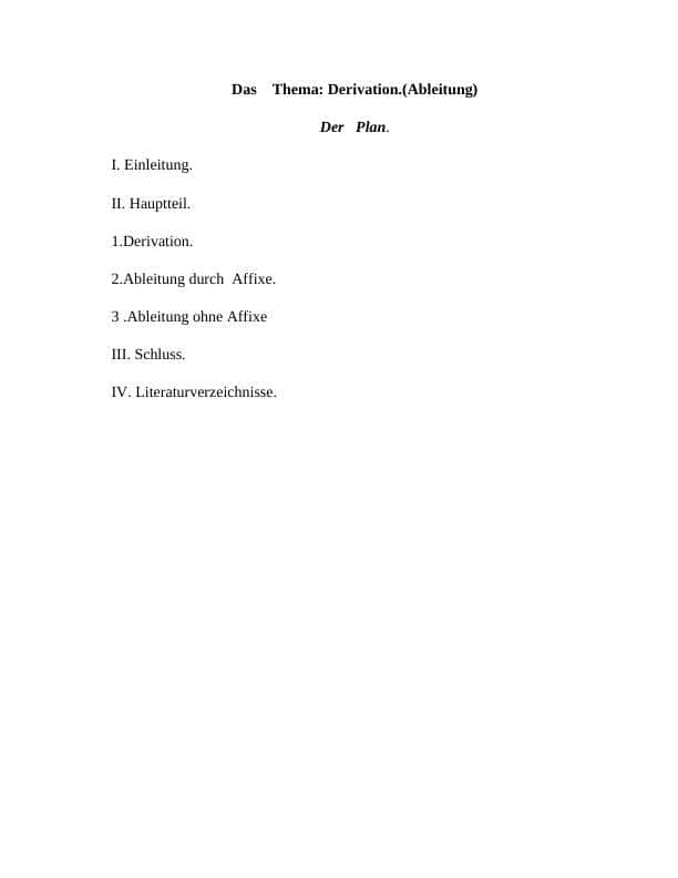 Derivation.(Ableitung)