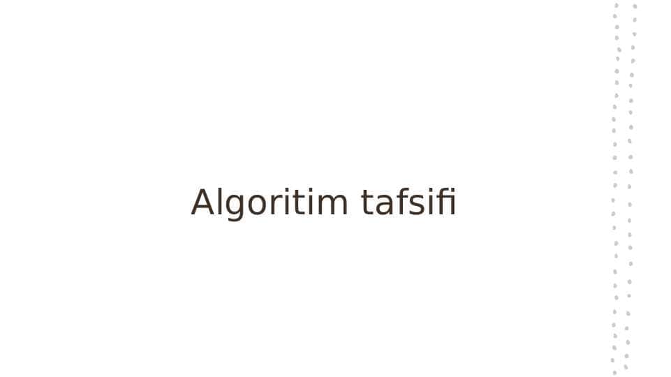 Algoritim tafsifi