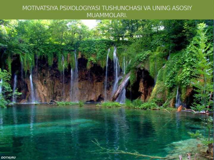 MOTIVATSIYA PSIXOLOGIYASI TUSHUNCHASI VA UNING ASOSIY MUAMMOLARI.