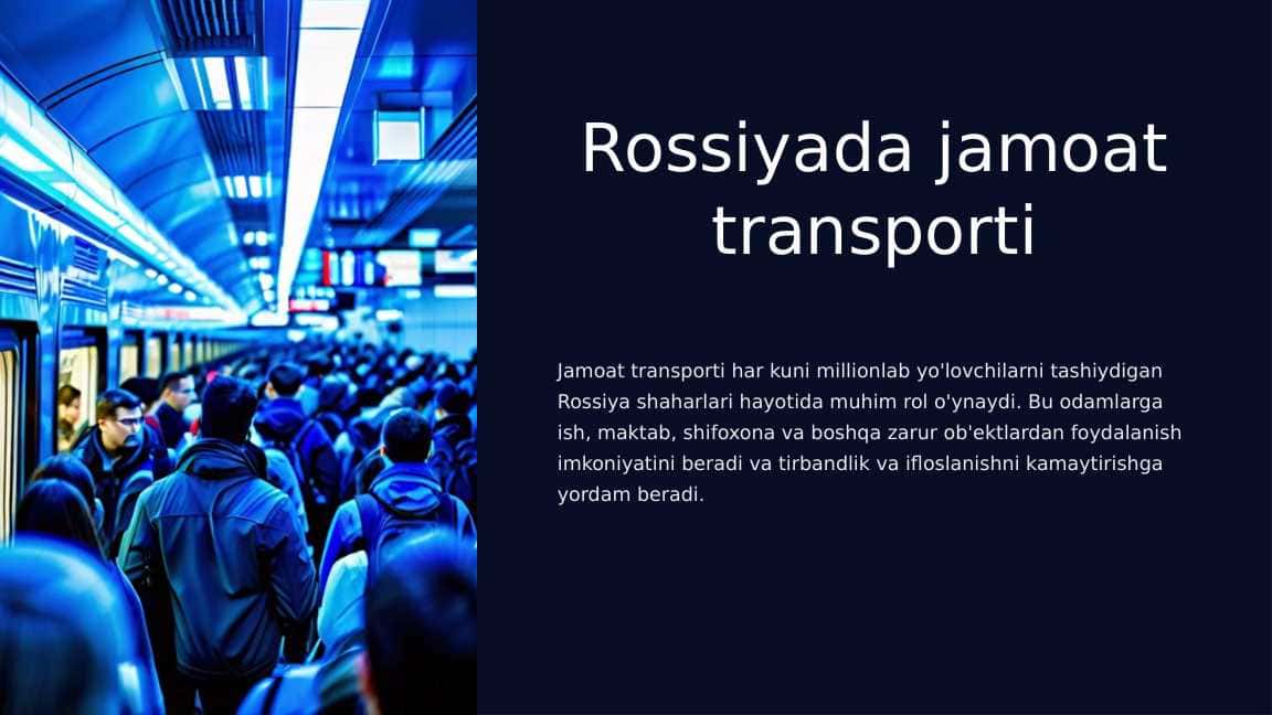Rossiyada jamoat transporti