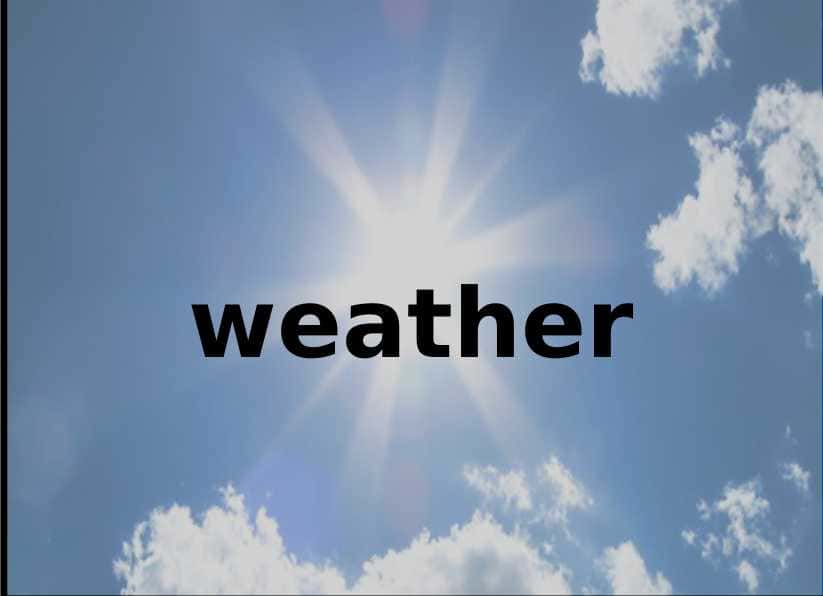 weather,The weather is a subject we can always Talk about.