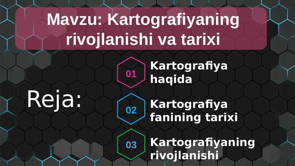 Kartografiyaning rivojlanishi va tarixi