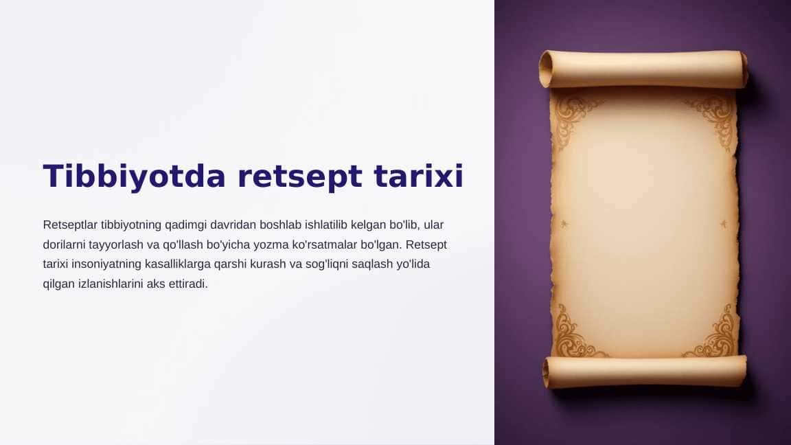 Tibbiyotda retsept tarixi