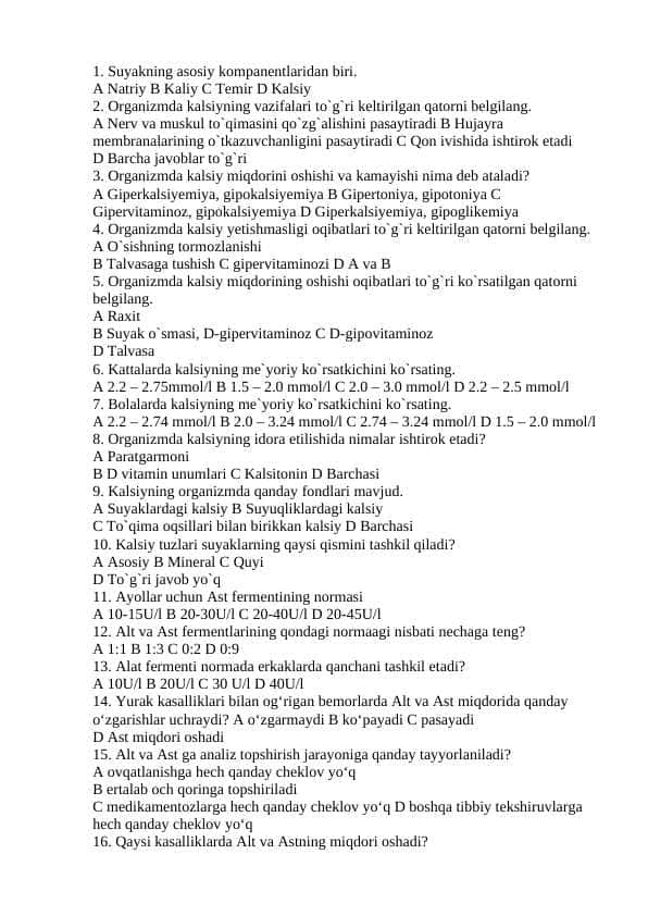 diyetalogiyadan test