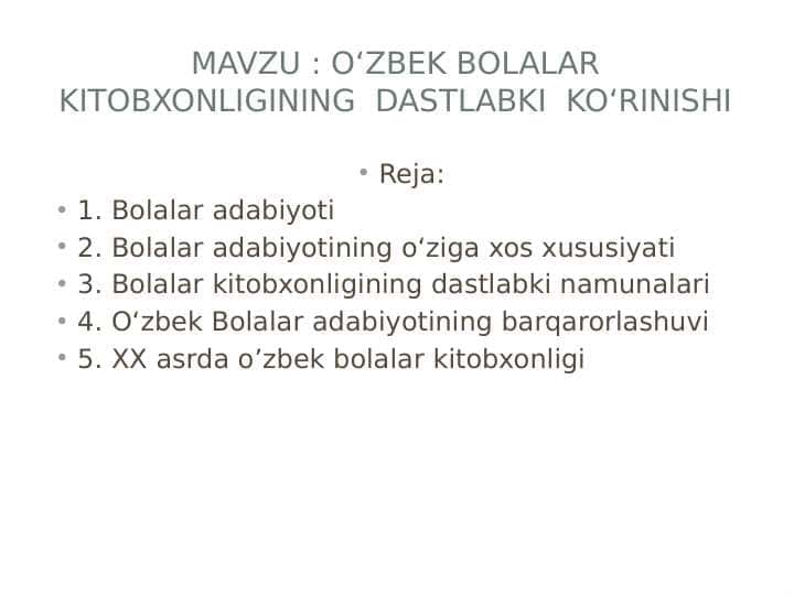 Kitobxonlik madaniyatini shakllantirish