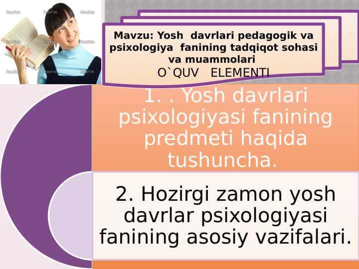 : Yosh davrlari pedagogik va psixologiya fanining tadqiqot sohasi va muammolari pptx