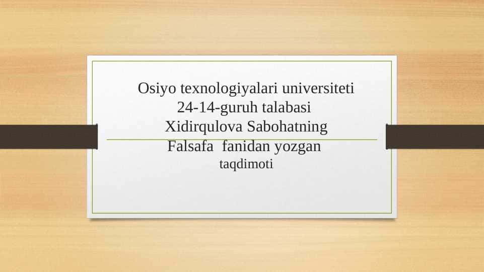 Noklassik ontologiyaning yo'nalishlari va mohiyati