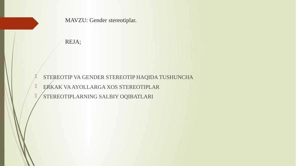Gender stereotiplar.