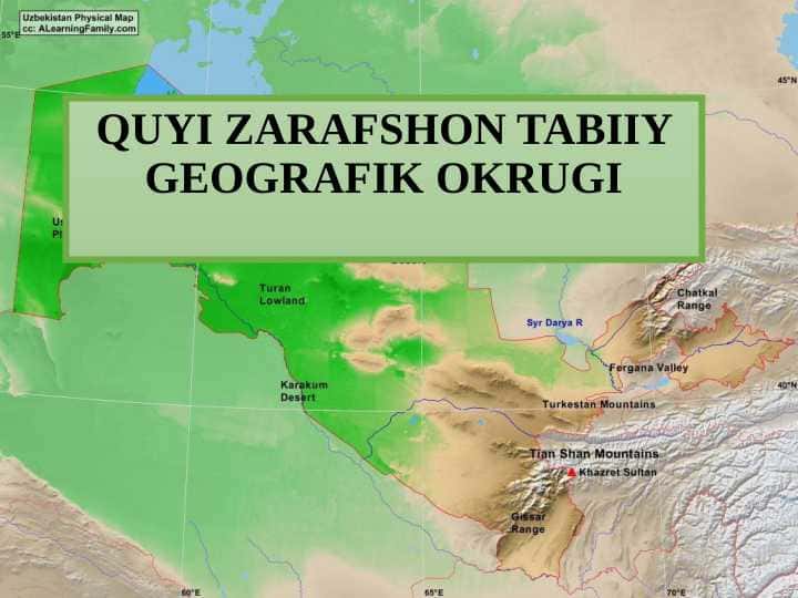 QUYI ZARAFSHON TABIIY GEOGRAFIK OKRUGI