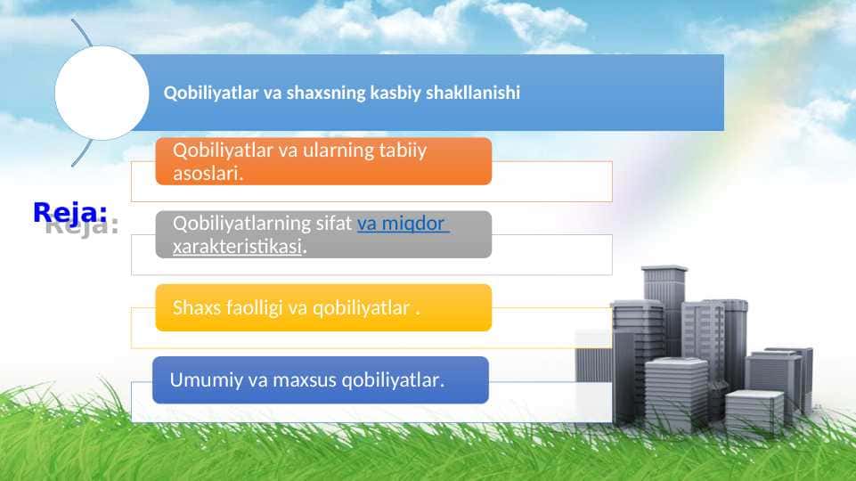 Qobiliyatlar va shaxsning kasbiy shakllanishi