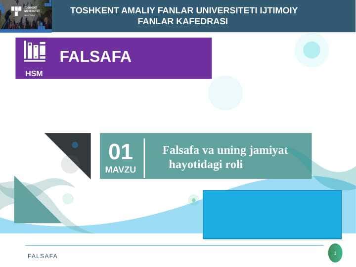 Falsafa va uning jamiyat hayotidagi roli