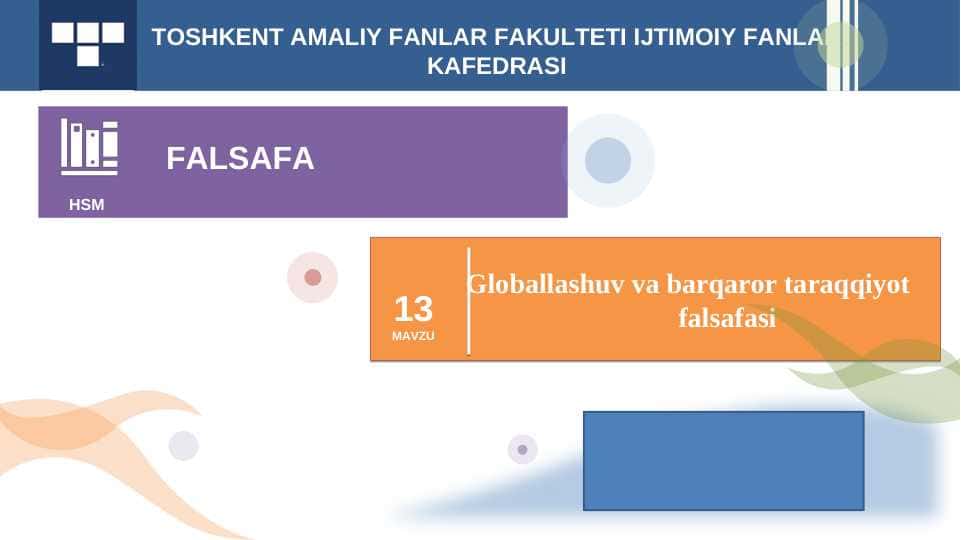 Globallashuv va barqaror taraqqiyot falsafasi