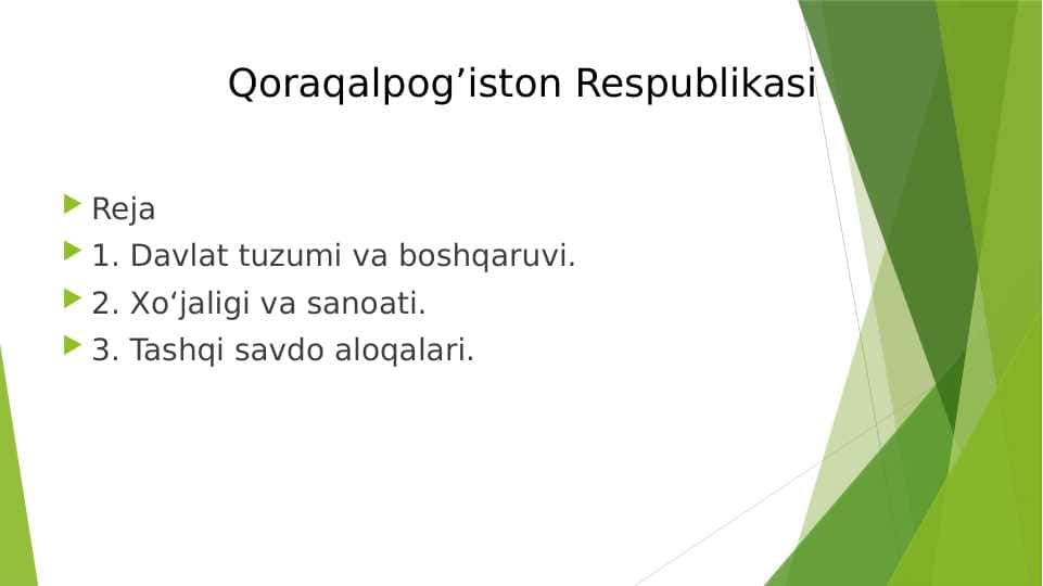 Qoraqalpog’iston Respublikasi