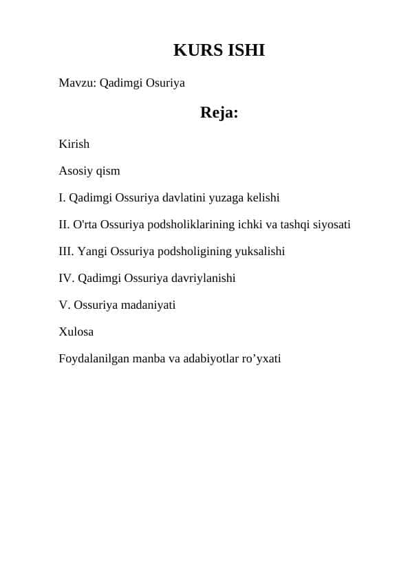 Qadimgi Osuriya