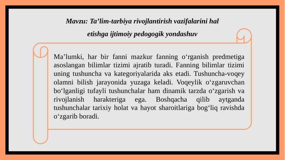 Talim tarbiya rivojlantirish vazifalarini hal etishga ijtimoiy pedogogik yondashuv