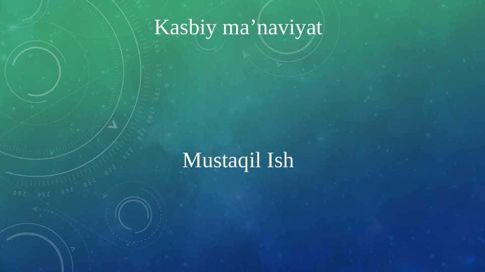 Kasbiy maʼnaviyat