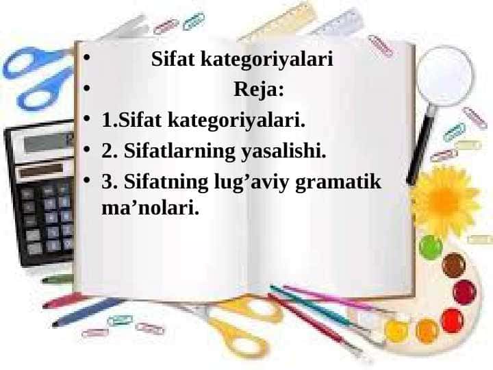 Sifat kategoriyalari