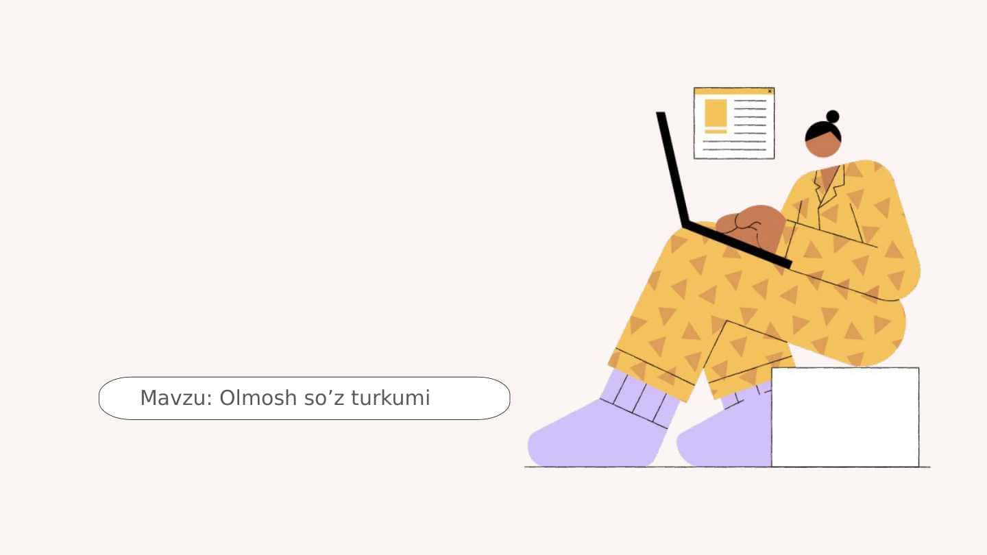 Olmosh so’z turkumi..