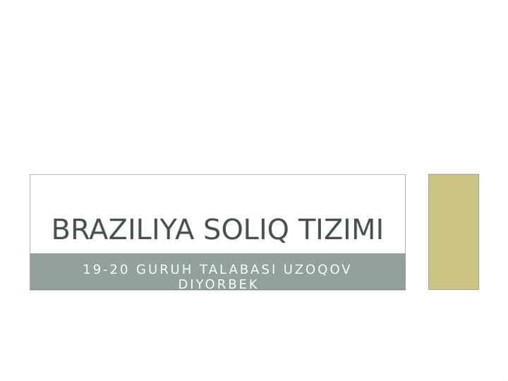 Braziliya soliq tizimi
