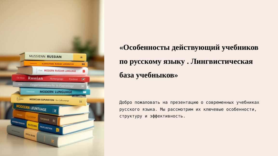Особенносты действующий учебников по русскому языку . Лингвистическая база учебныков
