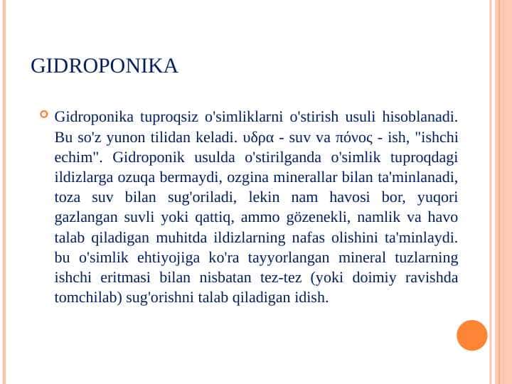 Gidroponika