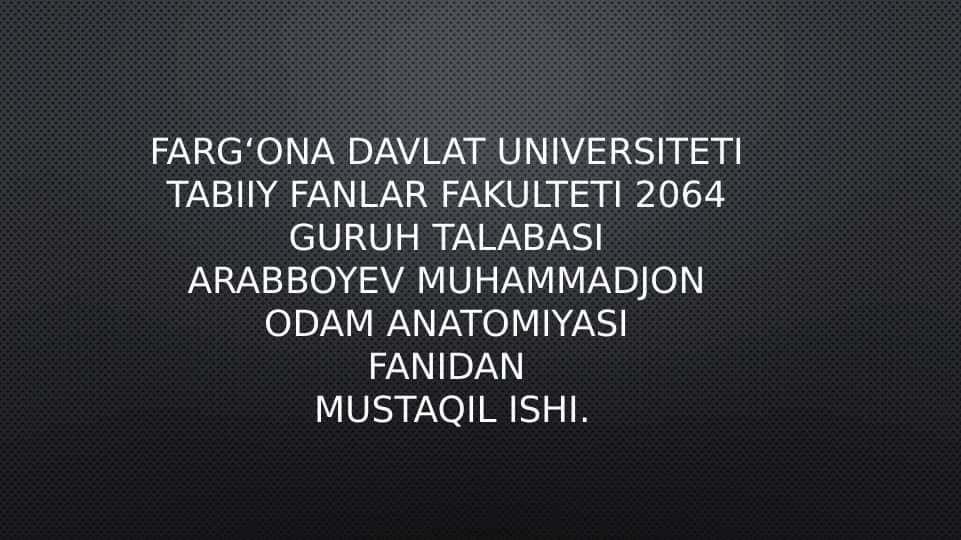 Suyaklar sistemasi, yurak, muskullar, qon tomir sitsemalaring tuzilishi