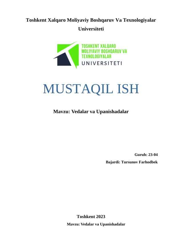 Vedalar va Upanishadalar.docx